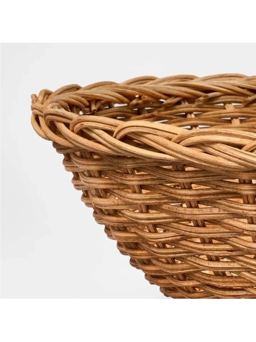 Studio McGee Threshold Target Braided Woven Rattan Wicker Pedestal Bowl NWT
